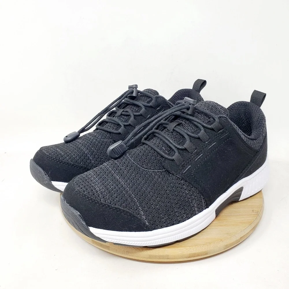 Orthofeet Francis Shoes Womens 8 D WIDE Black No Tie Comfort Sneaker 849 - Picture 6 of 13